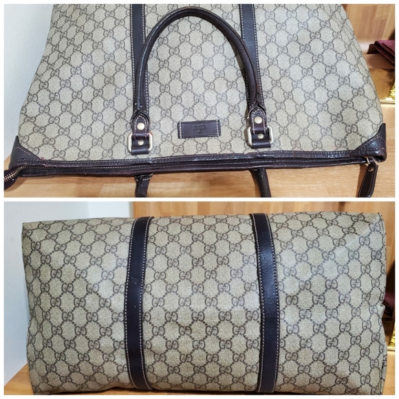 GUCCI GG Supreme Monogram Large Joy Tote Bag Brown - Picture 7 of 11